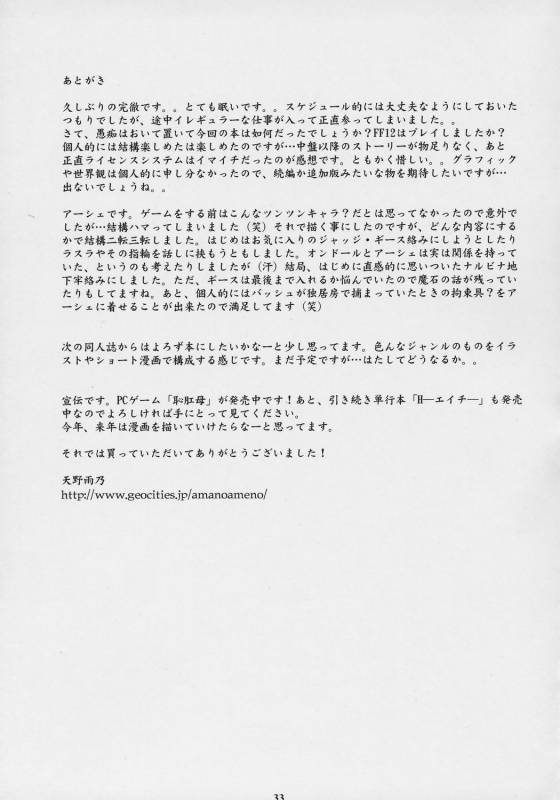 (C70) [M (Amano Ameno)] FFXM (Final Fantasy XII)_31