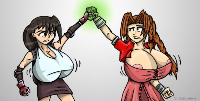 aerith gainsborough+tifa lockhart